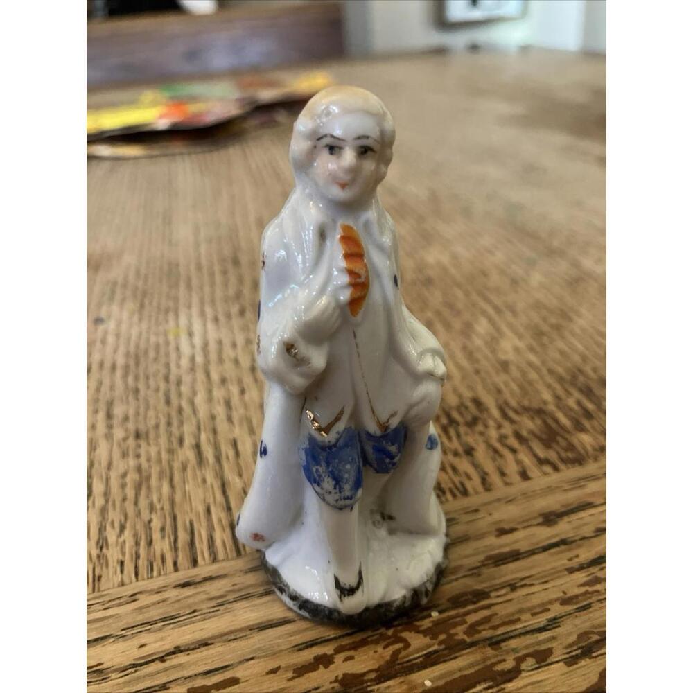 Vintage Victorian Male Aristocrat Porcelain Figurine Made in Japan small mini
